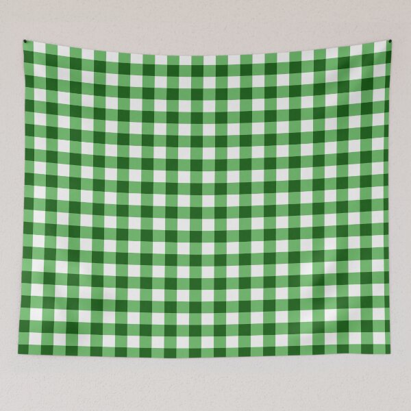 Item preview, White and Green Gingham Pattern designed and sold by SaradaBoru.