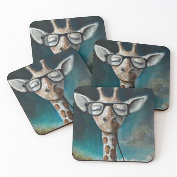 Item preview, Giraffe Nap -  A surrealist-style portrait of a Giraffe. designed and sold by BLACKSUN-SHOP.
