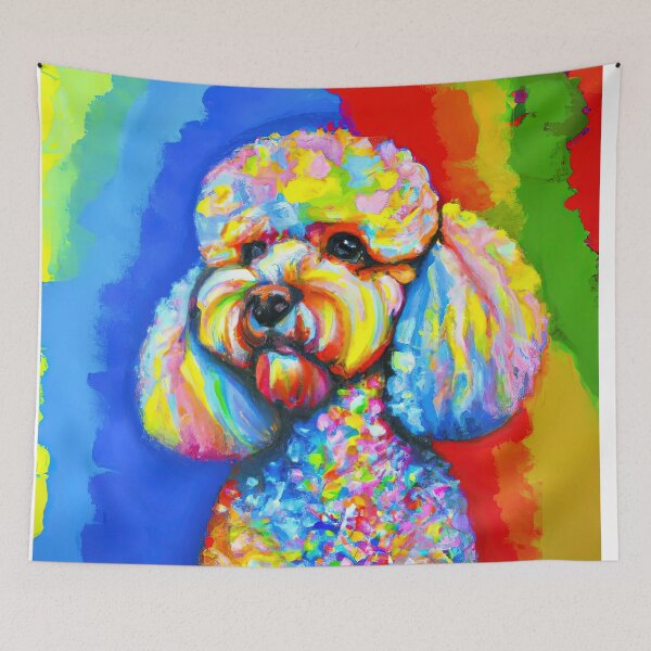 Item preview, Poodle Dog vibrant colors  designed and sold by AIK9Artwork.
