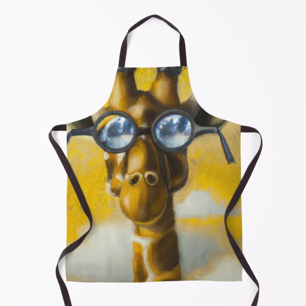 Artikelvorschau, Giraffe mit Brille - Ein Porträt einer Giraffe im surrealistischen Stil. entworfen und verkauft von BLACKSUN-SHOP.