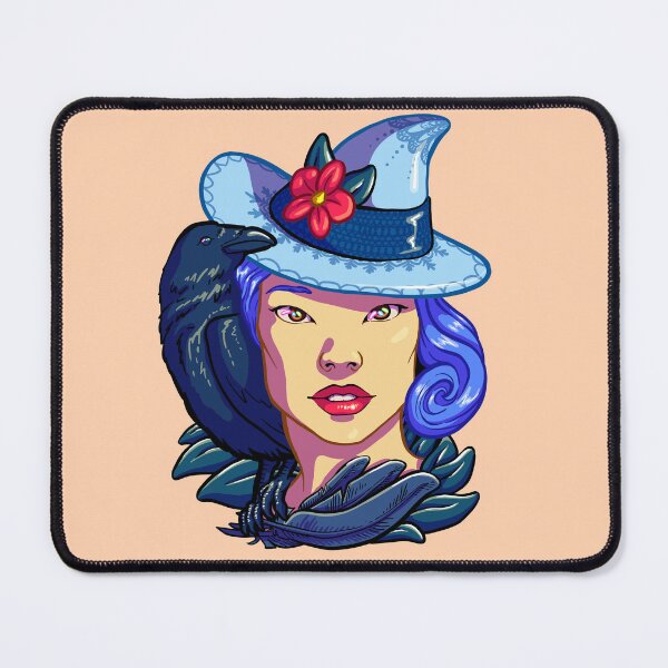 Item preview, Magic Blue Witch with pet Raven designed and sold by Ericas-art.