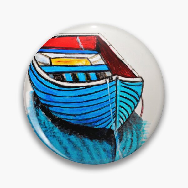 Item preview, The Blue Boat abstract landscape designed and sold by artbymanjiri.