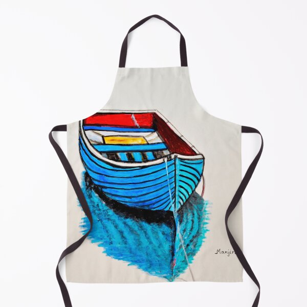 Item preview, The Blue Boat abstract landscape designed and sold by artbymanjiri.