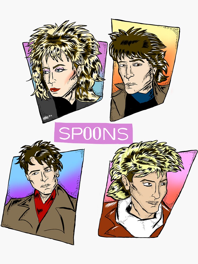 "The spoons band " Sticker for Sale by Blackened88 Redbubble