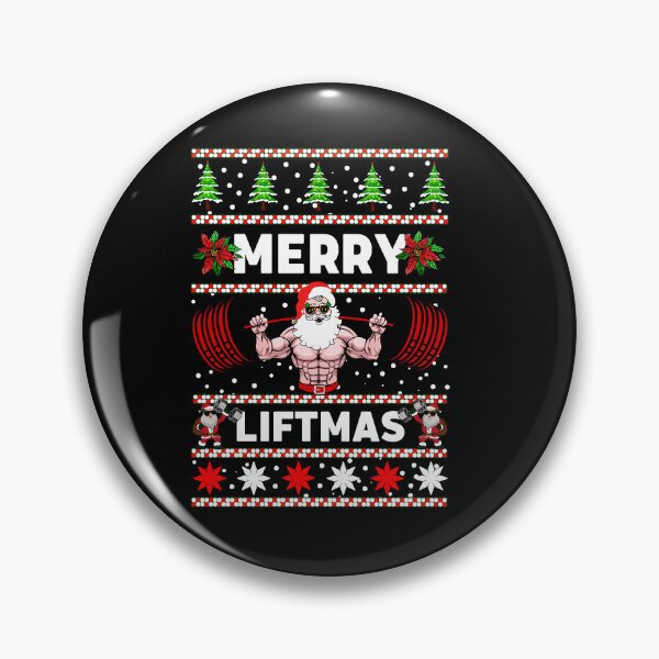 Item preview, Merry Liftmas Christmas Santa Lifting Barbell Squatmas  designed and sold by Gym Beasts ⭐⭐⭐⭐⭐.