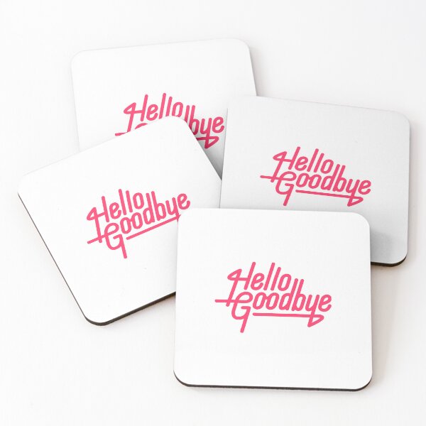 Item preview, Pink and White Hello Goodbye designed and sold by Summer-Winter.