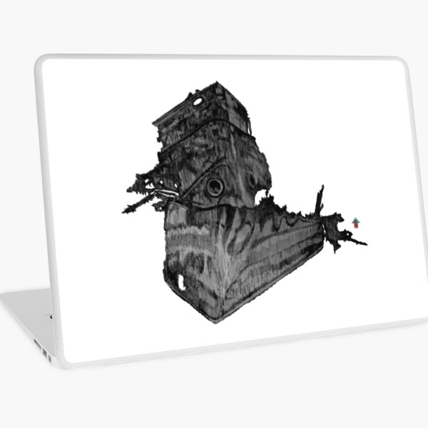 Wrecked II - Black and White Laptop Skin