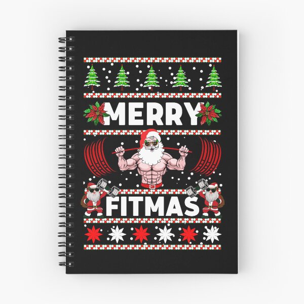 Item preview, Merry Fitmas Christmas Santa Lifting Barbell Squatmas  designed and sold by Gym Beasts ⭐⭐⭐⭐⭐.