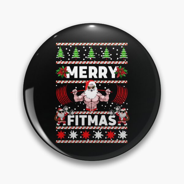 Item preview, Merry Fitmas Christmas Santa Lifting Barbell Squatmas  designed and sold by Gym Beasts ⭐⭐⭐⭐⭐.