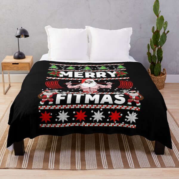 Item preview, Merry Fitmas Christmas Santa Lifting Barbell Squatmas designed and sold by Gym Beasts ⭐⭐⭐⭐⭐.