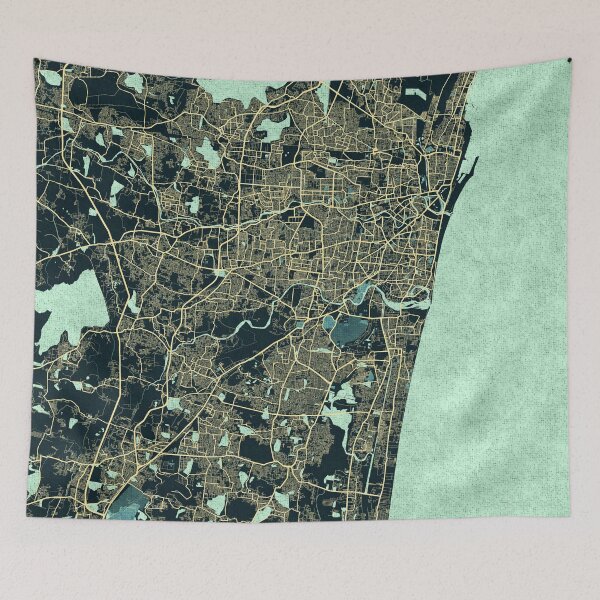Item preview, Chennai City Map of Tamil Nadu, India - Summer designed and sold by deMAP.