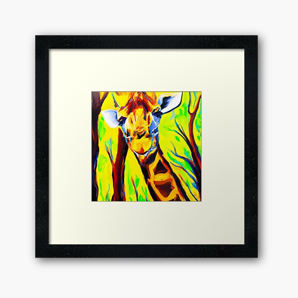 Item preview, Giraffe No.1 - colorful impressionistic portrait of a Giraffe. designed and sold by BLACKSUN-SHOP.