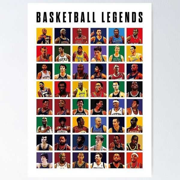 Vista previa del artículo con la obra «Las leyendas del baloncesto Póster», diseñado y vendido por deannagriffin45.