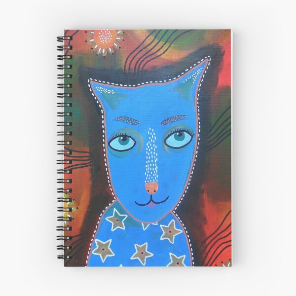 Item preview, Blue Cat designed and sold by BeaOutsiderArt.