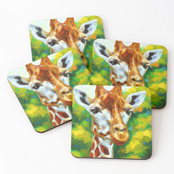 Item preview, Giraffe No.2 - colorful impressionistic portrait of a Giraffe. designed and sold by BLACKSUN-SHOP.