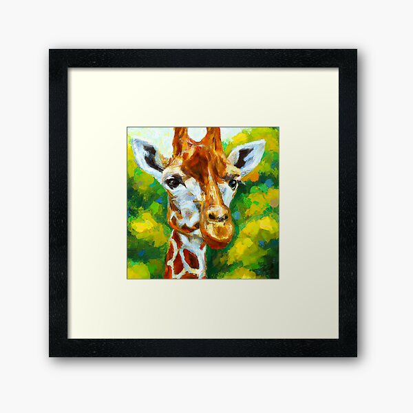 Item preview, Giraffe No.2 - colorful impressionistic portrait of a Giraffe. designed and sold by BLACKSUN-SHOP.