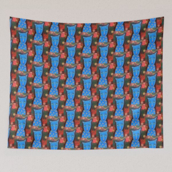 Item preview, Blue Cat designed and sold by BeaOutsiderArt.
