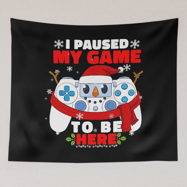 Item preview, I Pause My Game To Be Here Funny Snowman Controllers Christmas Gamer designed and sold by Helbon-art.