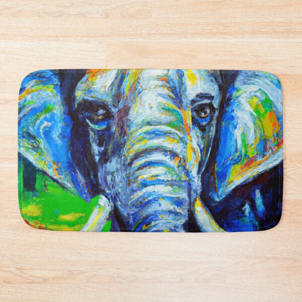 Item preview, Elephant No.1 - colorful impressionistic portrait of an Elephant. designed and sold by BLACKSUN-SHOP.