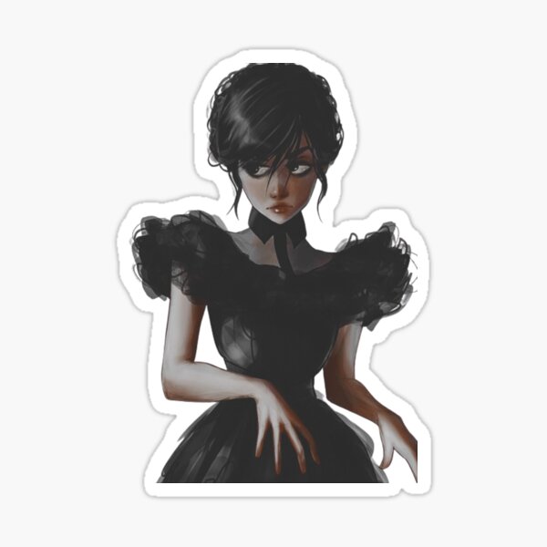 Wednesday Addams Jenna Ortega Addams nevermore wenclair Nightshades Wednesday Addams qoutes Wednesday Addams dance Wednesday Addams window Ole hedeager mutual pining quickie04 Pongal Sticker