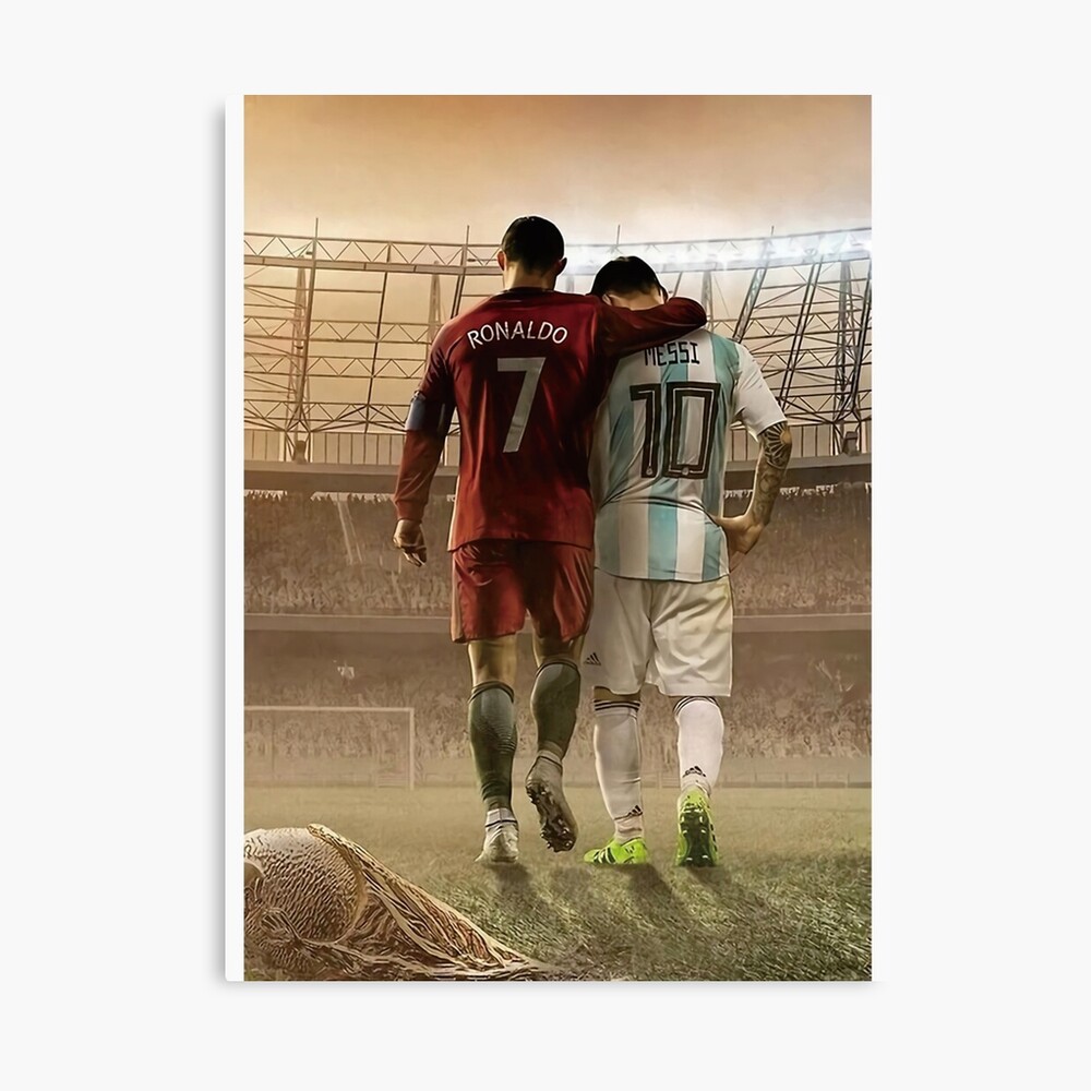 Messi and Ronaldo Chess Print Wall Art Canvas Messi CR7 