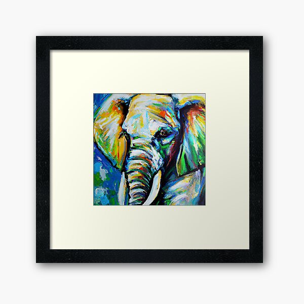 Item preview, Elephant No.2 - colorful impressionistic portrait of an Elephant. designed and sold by BLACKSUN-SHOP.