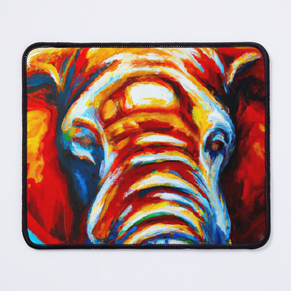 Item preview, Elephant No.3 - colorful impressionistic portrait of an Elephant. designed and sold by BLACKSUN-SHOP.