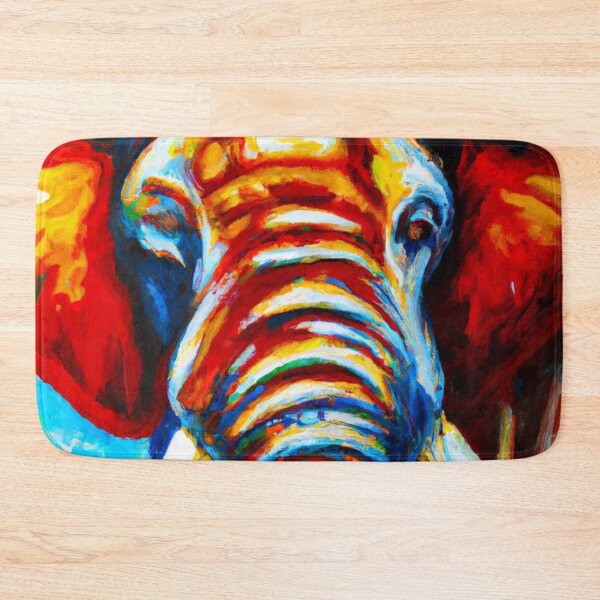 Item preview, Elephant No.3 - colorful impressionistic portrait of an Elephant. designed and sold by BLACKSUN-SHOP.