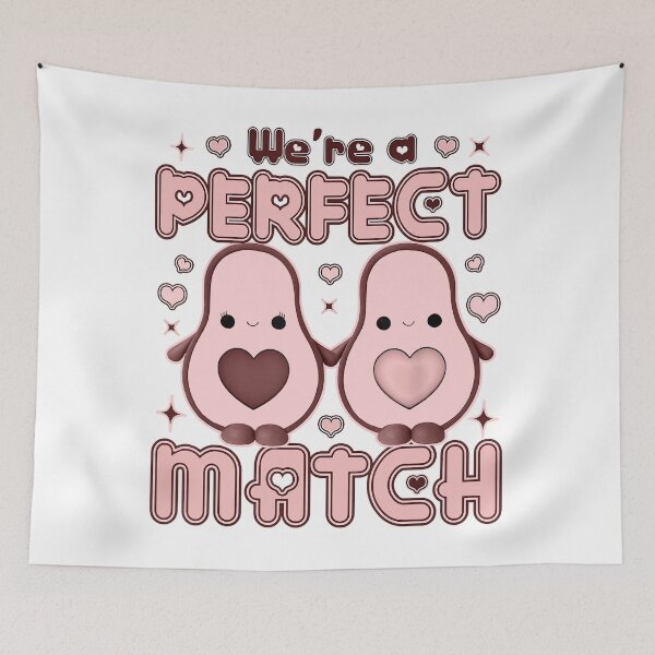 Item preview, We're A Perfect Match Avocado Funny Valentine's Day Couples designed and sold by Helbon-art.