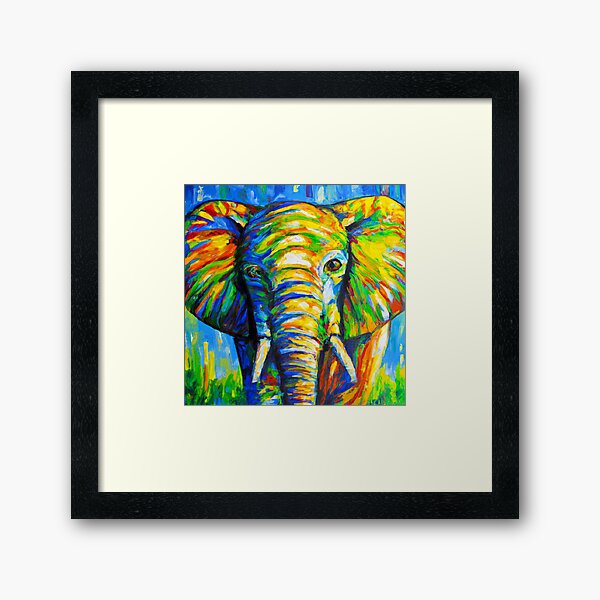 Item preview, Elephant No.4 - colorful impressionistic portrait of an Elephant. designed and sold by BLACKSUN-SHOP.