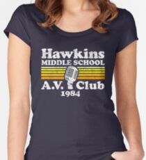 Hawkins Middle School A.V. Club Women's Fitted Scoop T-Shirt