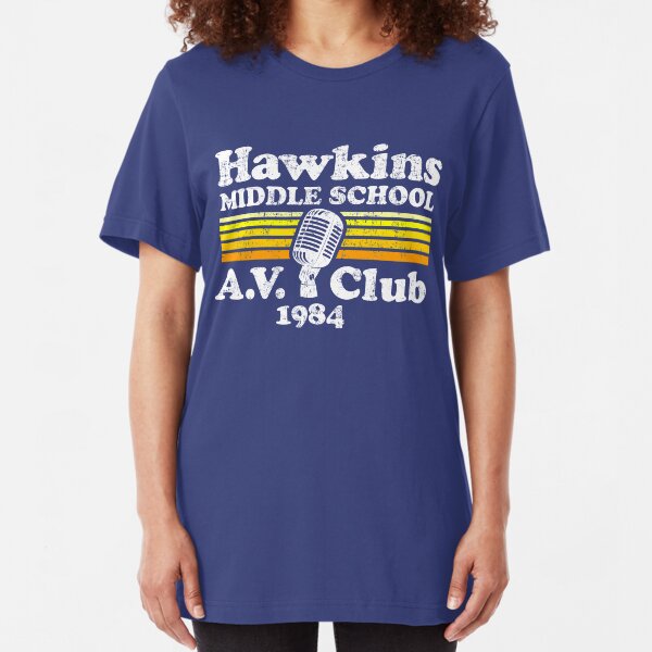 Hawkins Middle School A.V. Club Slim Fit T-Shirt