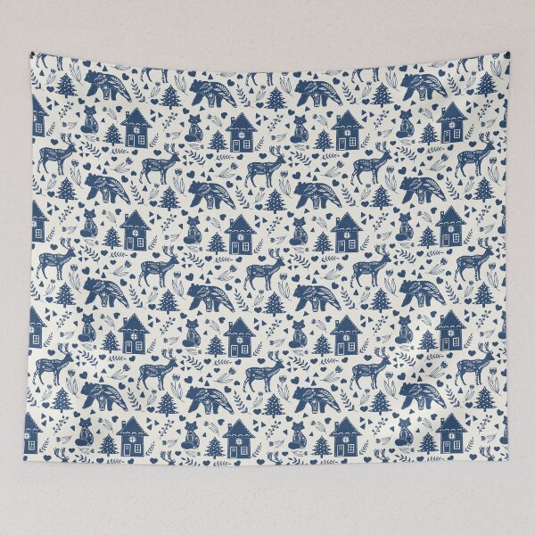 Item preview, Scandinavian Christmas - Blue designed and sold by FloraDayDesign.