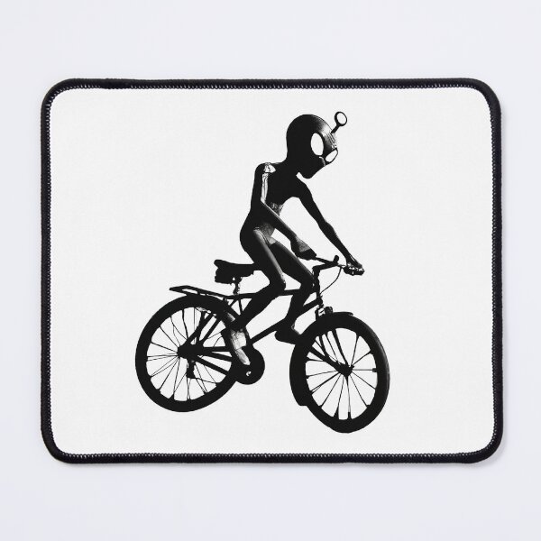 Item preview, Alien riding bicycle designed and sold by OneWayOrAnother.
