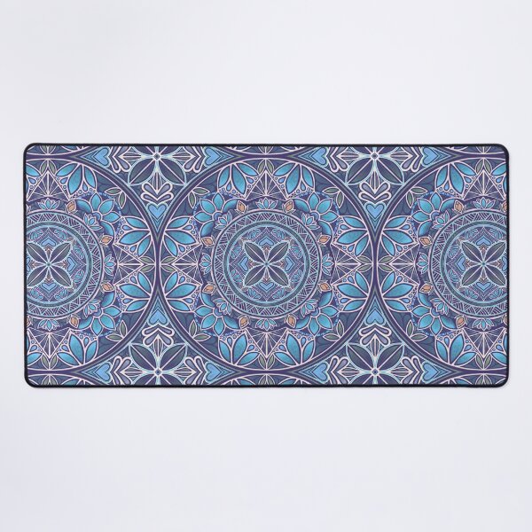 Item preview, Floral Star Pacific Mandala blue sky designed and sold by AprilAppleArt.
