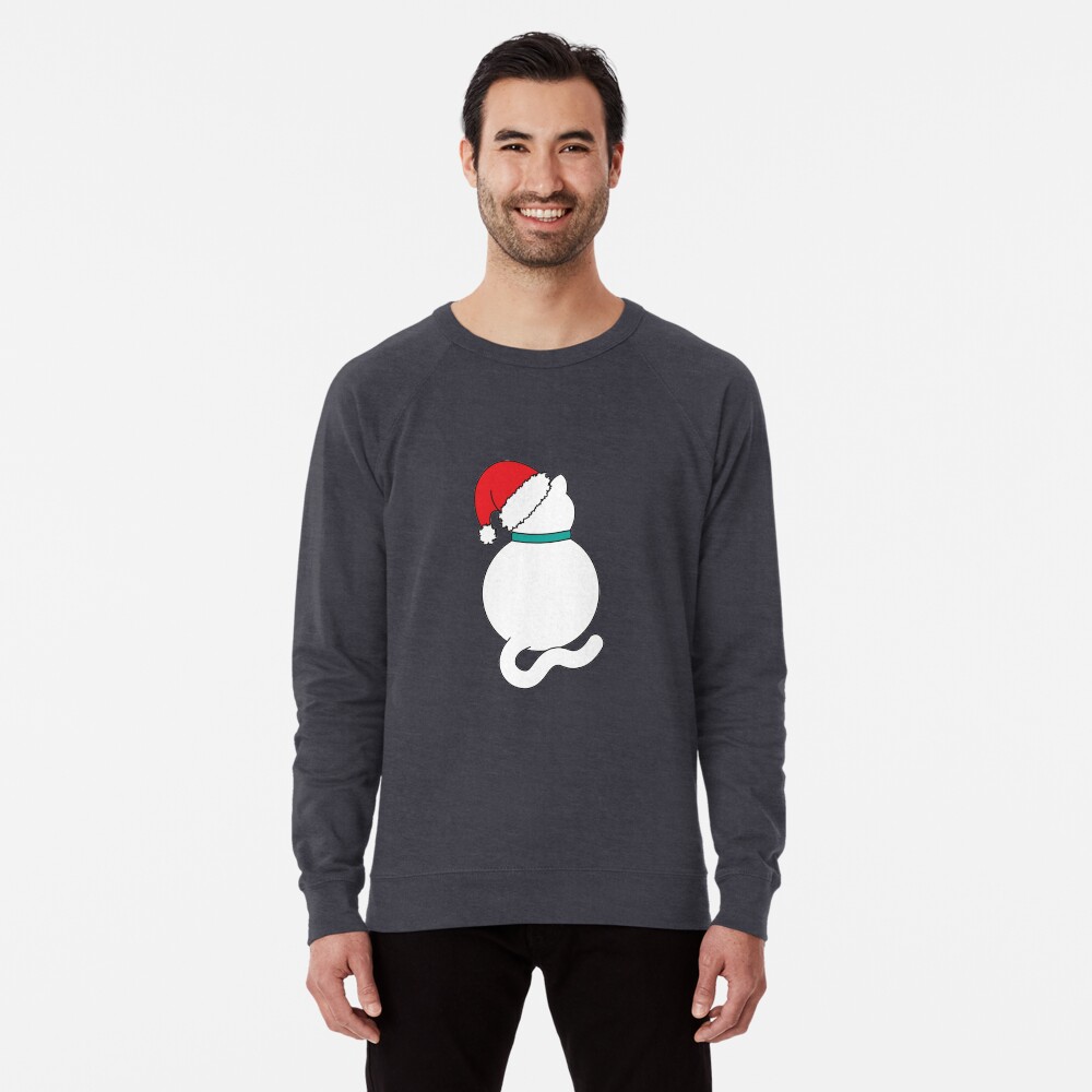 white cat christmas sweater