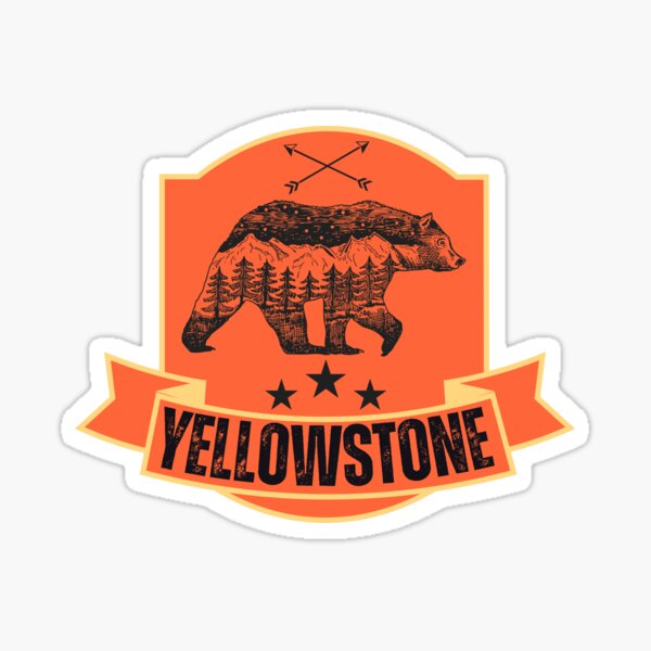 Yellowstone National Park Sticker For Sale By Retrotravelart Redbubble 3647