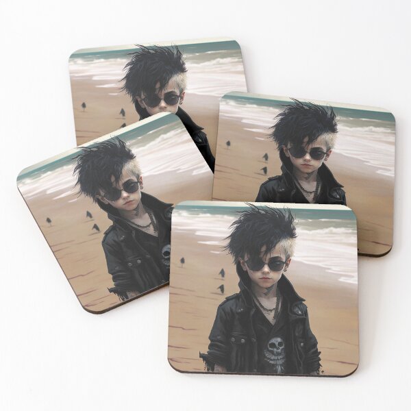 Item preview, Kid the Goth (at the beach!) designed and sold by coolmanaaron.