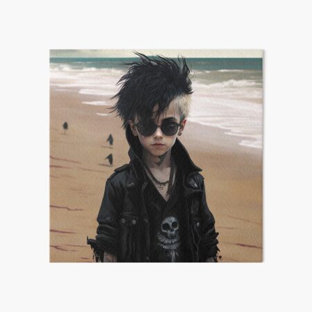 Item preview, Kid the Goth (at the beach!) designed and sold by coolmanaaron.