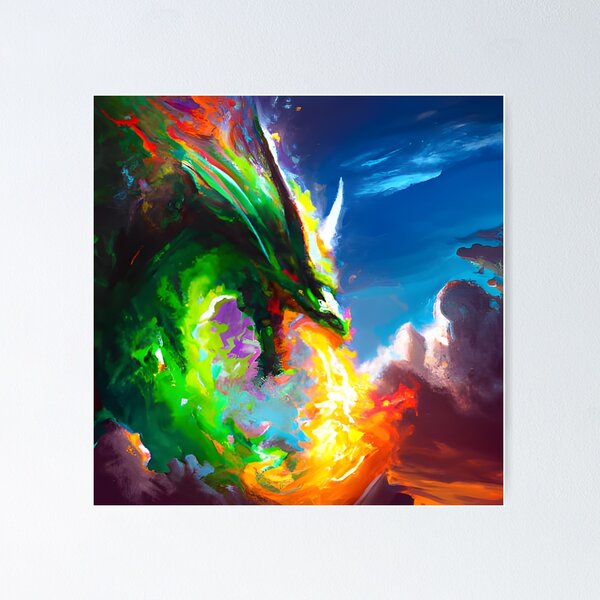 WheelieFine Original Abstract shops Art - Framed Acrylic Fluid Art - Dragon's Breath