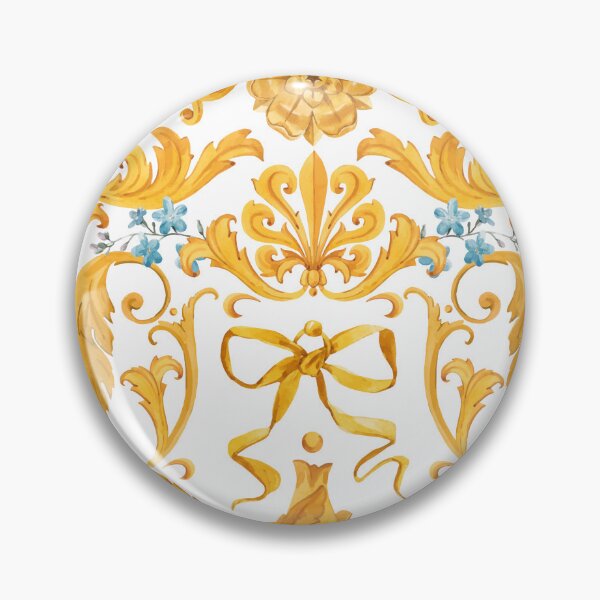 Item preview, Baroque art vintage artistic designer yellow luxury pattern designed and sold by SkaryoDrawn.