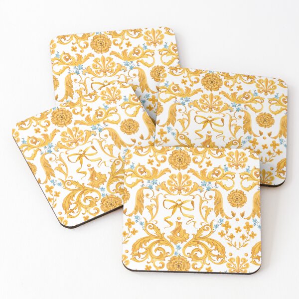 Item preview, Baroque art vintage artistic designer yellow luxury pattern designed and sold by SkaryoDrawn.