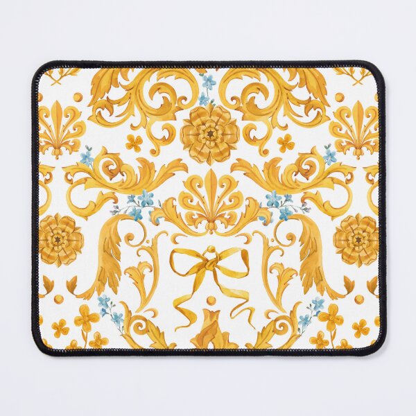 Item preview, Baroque art vintage artistic designer yellow luxury pattern designed and sold by SkaryoDrawn.