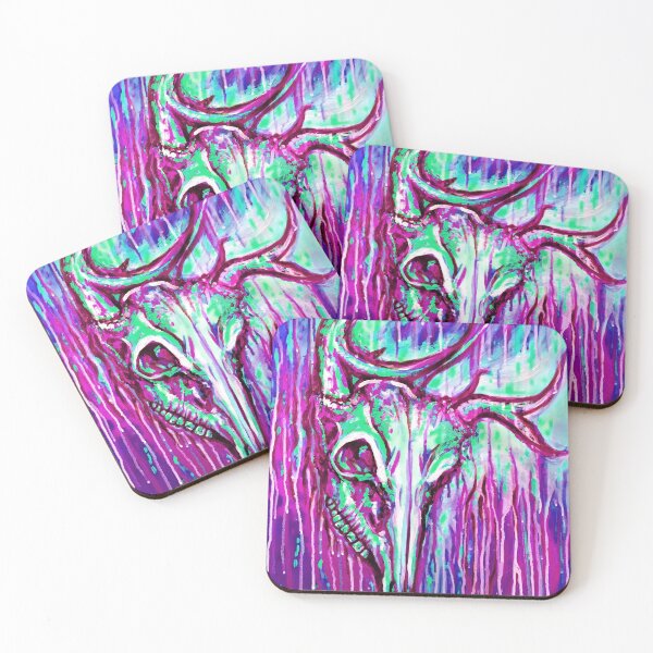 Item preview, Deer Skull 02 - magenta & winter designed and sold by RabiesKitten.