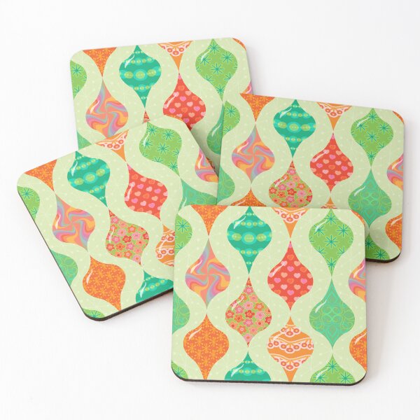 Item preview, Hippie Beads on Soft Moss Green (pattern) designed and sold by PaisleyMcNoodle.