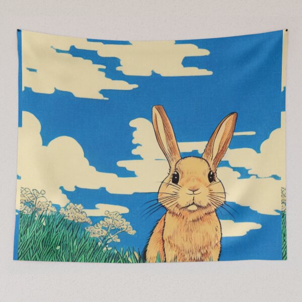 Item preview, Cute Rabbit Mini Lop Dwarf Rabbit Bunny Beautiful Scenery designed and sold by wigobun.