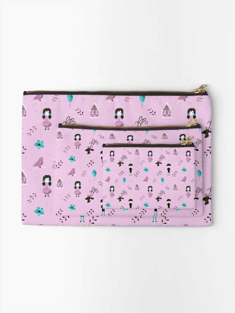 Alternate view of Through the Forest (Pink version) Zipper Pouch