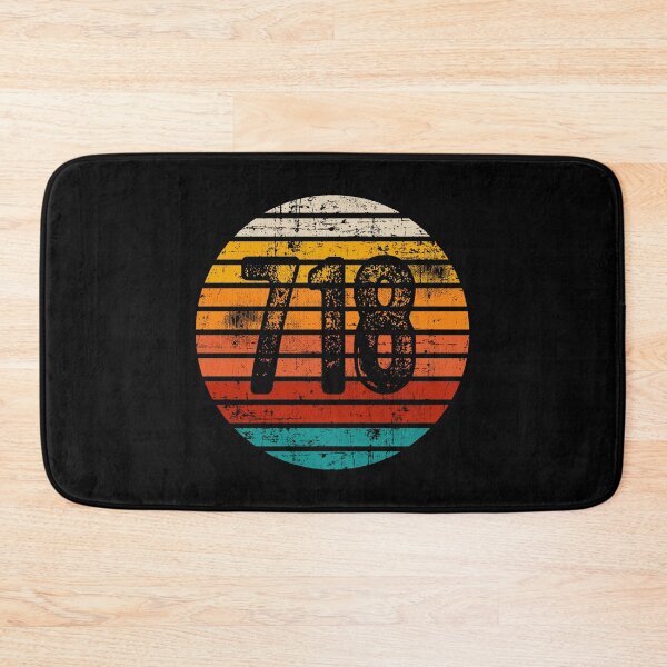 Item preview, Distressed Vintage Sunset 718 Area Code designed and sold by Gold Wings Tees.