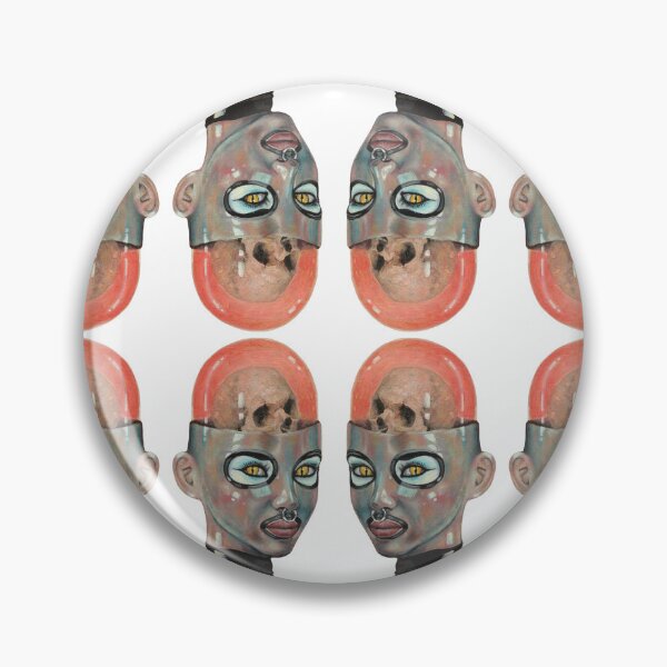 Item preview, Future Cyborg Girl Acid Remix | Skull Brain Terminator | Candy LSD Girl Surreal Pop Art | Steam Punk Original Painting By Tyler Tilley designed and sold by Tyler Tilley.