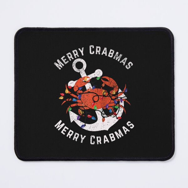 Item preview, Merry Crabmas Crustacean Core Funny Nautical Christmas Crab Raglan designed and sold by HebeReynolds.